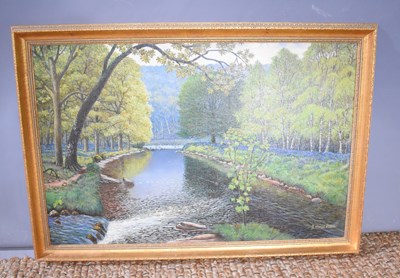 Lot 417 - A. Wilson Burns (20th century): tree lined...