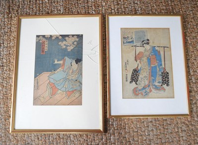 Lot 422 - Utagawa Kunisada I (1786-1865): Sagami, Poet,...