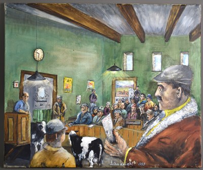 Lot 380 - John Knight (20th century): An oil on canvas...