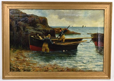 Lot 396 - A 19th century oil on canvas painting...