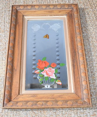 Lot 382 - An early 20th century mirror, with bevelled...