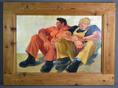 Lot 412 - E.M Bayer (20th century): A naive oil on board...