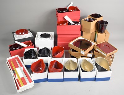 Lot 32 - A large selection of Japanese lacquered table...