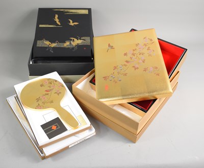 Lot 28 - A group of Japanese 20th century lacquer ware,...
