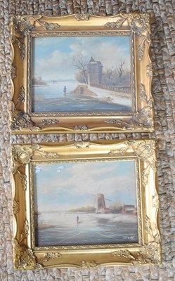 Lot 387 - Percy (20th century): a pair of snowy Dutch...