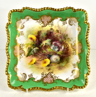 Lot 87 - A Royal Worcester porcelain dish painted by...