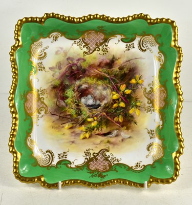 Lot 88 - A Royal Worcester porcelain dish painted by...