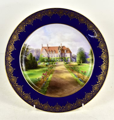 Lot 90 - A Royal Worcester porcelain cabinet plate...