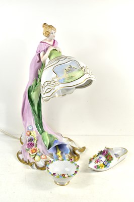 Lot 51 - A German porcelain Art Nouveau style figural...