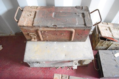 Lot 314 - A group of metal ammo and other boxes, to...