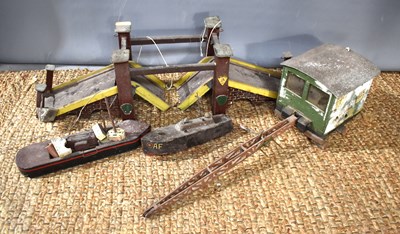 Lot 245 - Two vintage scratch built wooden boats one...