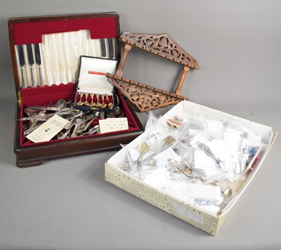 Lot 103 - A canteen of silver plated cutlery together...