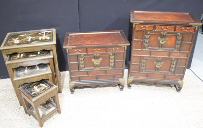 Lot 22 - Two 20th century Chinese cabinets, both with...