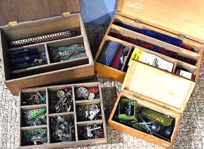 Lot 326 - A collection of vintage Meccano contained in...