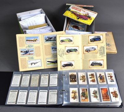 Lot 182 - A group of vintage cigarette cards, loose and...