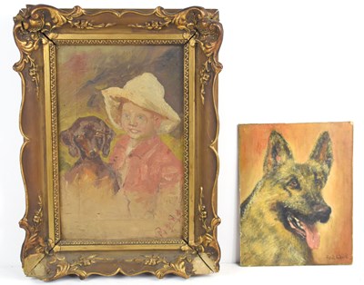 Lot 368 - A 19th century oil on canvas painting of a...