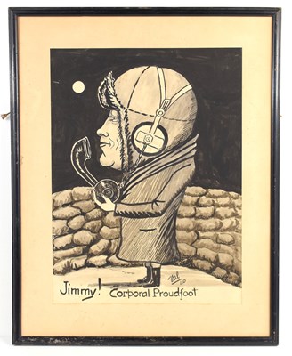 Lot 370 - A caricature drawing titled "Jimmy! Corporal...
