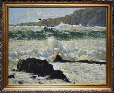 Lot 408 - W B Hamilton (20th century): Coastal landscape,...