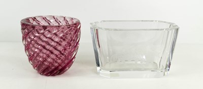 Lot 60 - A mid-century Hadeland Norsk crystal vase,...