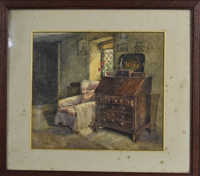 Lot 372 - M C Churton (19th century): Interior scene...