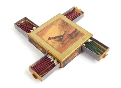 Lot 209 - An early 20th century matchbox, of square form,...