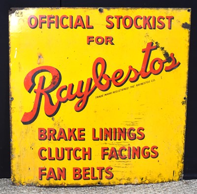 Lot 142 - A vintage Raybestos "Official Stockist" enamel...