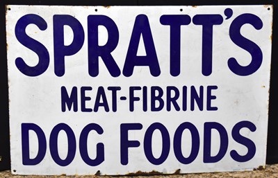 Lot 28 - Enamel Signs: A vintage Spratts "Meat Fibrine"...