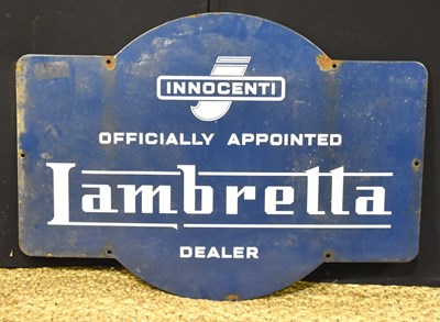 Lot 60 - Enamel Signs: A vintage Lambretta "Oficially...