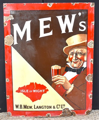 Lot 62 - Enamel Signs: A vintage Mews Brewery, Isle of...