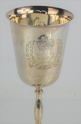 Lot 24 - A silver, commemorative goblet for Queen...