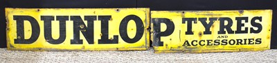 Lot 69 - Enamel Signs: A vintage Dunlop Tyres and...