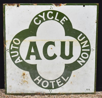 Lot 26 - Enamel Signs: A vintage 'Auto Cycle Union...