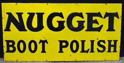 Lot 20 - Enamel Signs: A large 'Nugget' Boot Polish...