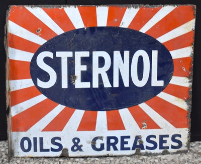 Lot 49 - Enamel Signs: A vintage 'Sternol' Oils &...