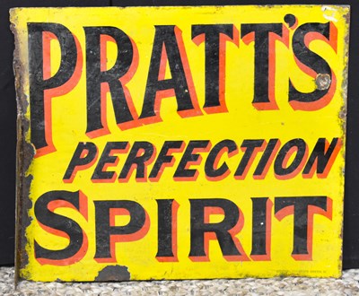 Lot 66 - Enamel Signs: A vintage 'Pratt's Perfection...