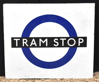 Lot 42 - Enamel Signs: A vintage London Transport 'Tram...