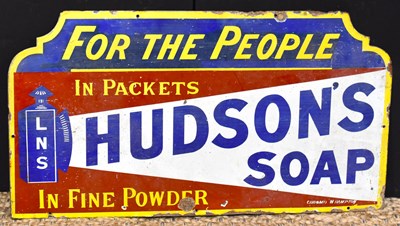 Lot 102 - Enamel Signs: A vintage 'Hudson's Soap' enamel...