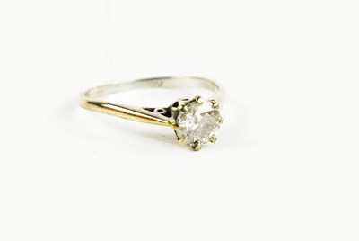 Lot 117 - An 18ct white gold and diamond solitaire ring,...