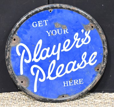 Lot 83 - Enamel Signs: A vintage 'Get Your Player's...