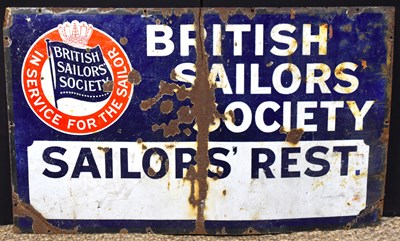 Lot 98 - Enamel Signs: A vintage 'British Sailors...