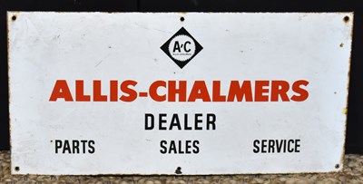 Lot 82 - Enamel Signs: A vintage 'Allis Chalmers Dealer'...