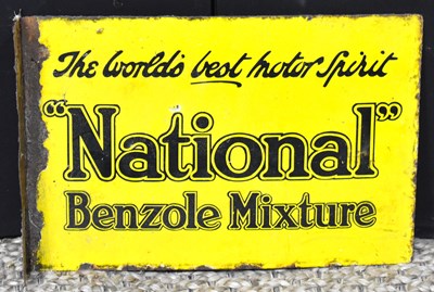 Lot 128 - Enamel Signs: A vintage 'National Benzole...