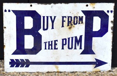 Lot 129 - Enamel Signs: A vintage BP 'Buy From The Pump'...