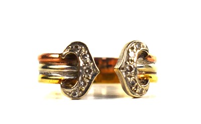Lot 116 - A 9ct yellow, white and rose gold ring, with...