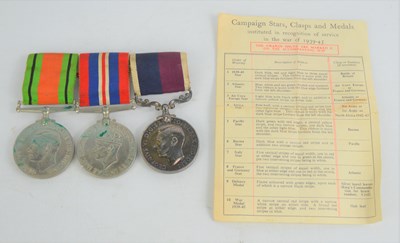 Lot 292 - A WWII medal group R.A King to include a long...