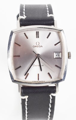 Lot 307 - An Omega Geneve stainless steel wristwatch,...