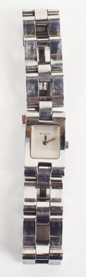 Lot 300 - A Gucci Stainless steel ladies wristwatch,...