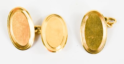 Lot 173 - A pair of 18ct gold cufflinks, by GH Johnstone...