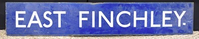 Lot 113 - Enamel Signs: An 'East Finchley' London...