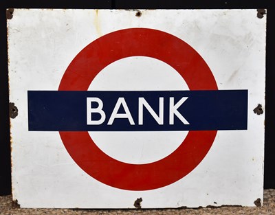 Lot 132 - Enamel Signs: A vintage London Underground...